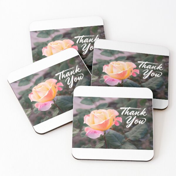 Item preview, Pink rose flower photograph thank you designed and sold by ThatsSoLlama.