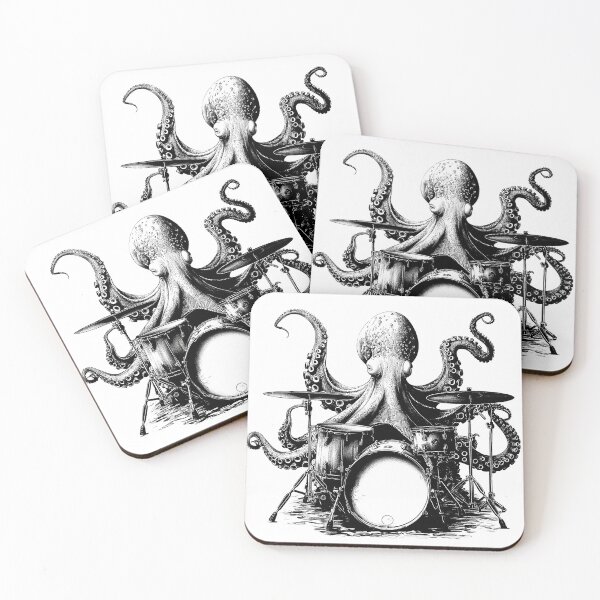 Item preview, Octopus Drummer designed and sold by WishMerge.