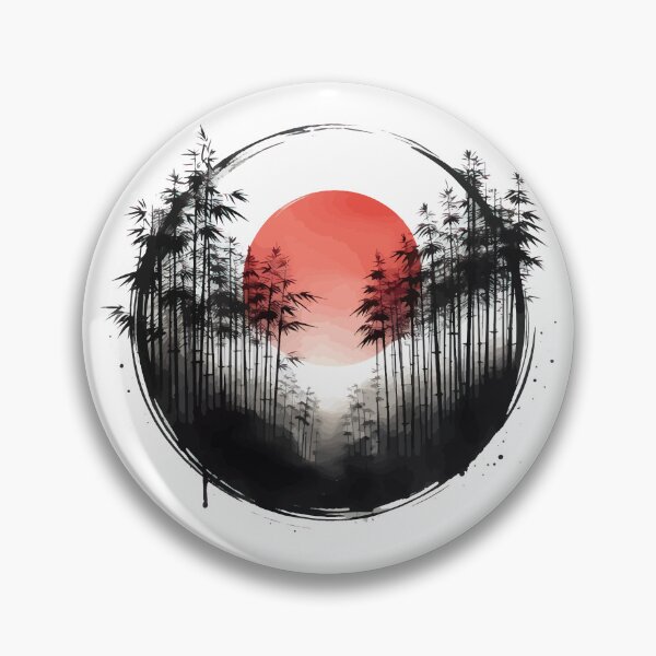 Item preview, Bamboo Forest Sumie Enso Circle designed and sold by TomFrontierArt.