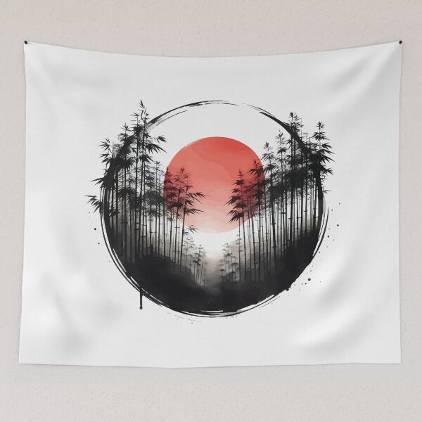 Item preview, Bamboo Forest Sumie Enso Circle designed and sold by TomFrontierArt.