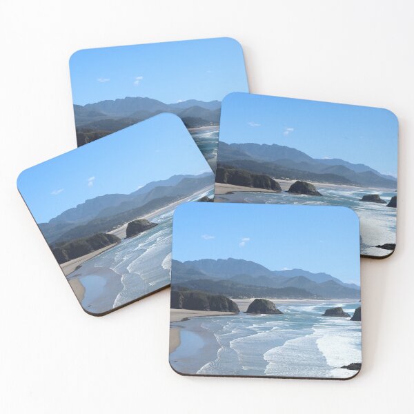 Item preview, View from Ecola State Park onto Cresent Beach and in the distance Haystack rock and Cannon Beach. designed and sold by dkaranouh.
