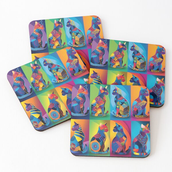 Item preview, Neon Psychedelic Cat Portrait designed and sold by NDaZone.