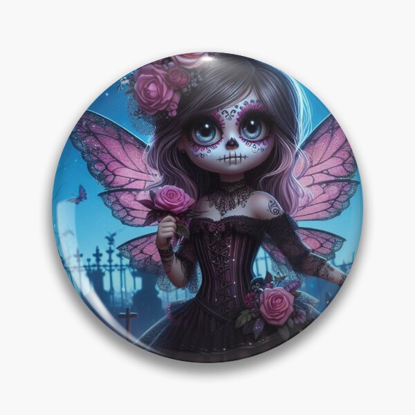 Aperçu de l'œuvre a cute gothic fairy celebrating day of the dead 18 créée et vendue par NightmareDream.