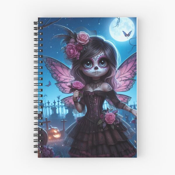 Item preview, a cute gothic fairy celebrating day of the dead 18 designed and sold by NightmareDream.