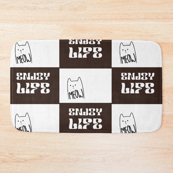 Item preview, Enjoy life | Black Line Cat Illustration designed and sold by RM-Journey.