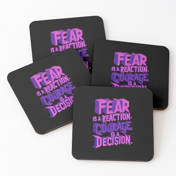Item preview, Fear is a Reaction, Courage is a Decision. designed and sold by deluxedigital1.