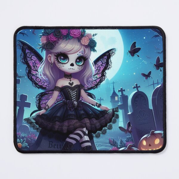 Artikelvorschau, a cute gothic fairy celebrating day of the dead 21 entworfen und verkauft von NightmareDream.