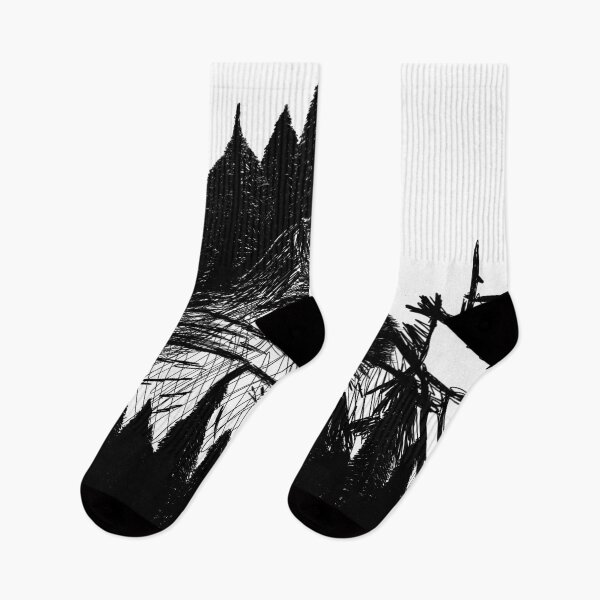 Item preview, Mountain Majesty: Black and White Forest Landscape designed and sold by GrizzlyCollective.