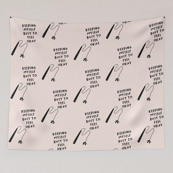 Item preview, Keeping myself busy to feel okay | Cat Toy Illustration designed and sold by RM-Journey.