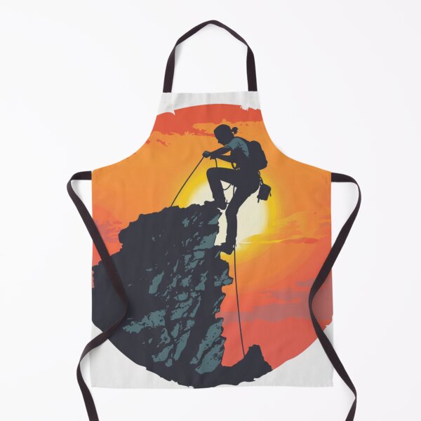 Item preview, Climber scaling rocky cliff sunset backdrop Active Outdoors Inspired Art designed and sold by CDC40.