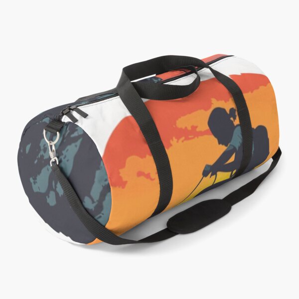 Item preview, Climber scaling rocky cliff sunset backdrop Active Outdoors Inspired Art designed and sold by CDC40.
