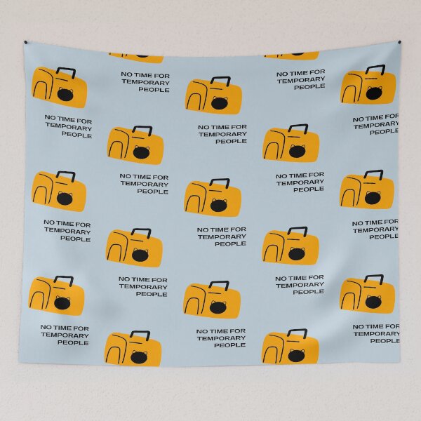 Item preview, No time for temporary people | Cat Carrier Backpack Illustration designed and sold by RM-Journey.