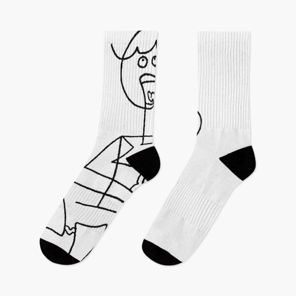 Item preview, Line drawing cartoon character singing  designed and sold by Oqueartecura.
