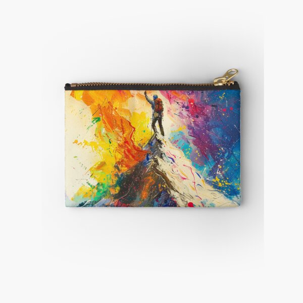 Item preview, Climber reaching summit burst colour Active Outdoors Inspired Art designed and sold by CDC40.