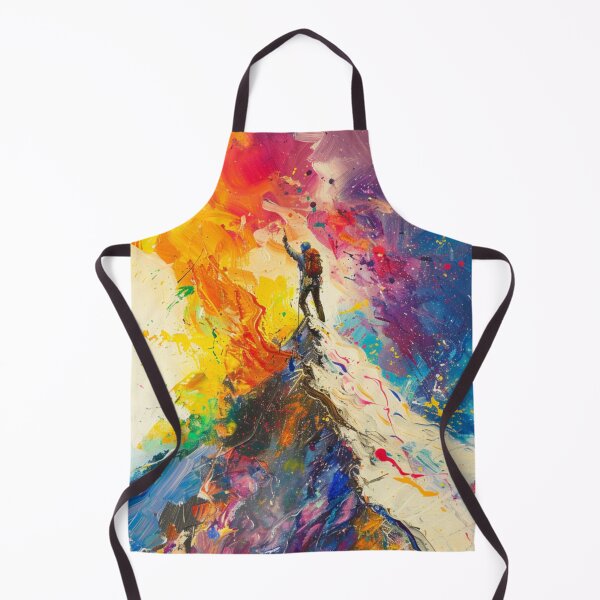 Item preview, Climber reaching summit burst colour Active Outdoors Inspired Art designed and sold by CDC40.