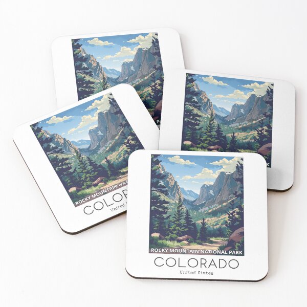 Item preview, A Vintage Travel Illustration of the Rocky Mountain National Park - Colorado - US designed and sold by GoodOldVintage.