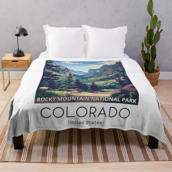 Item preview, A Vintage Travel Illustration of the Rocky Mountain National Park - Colorado - US designed and sold by GoodOldVintage.