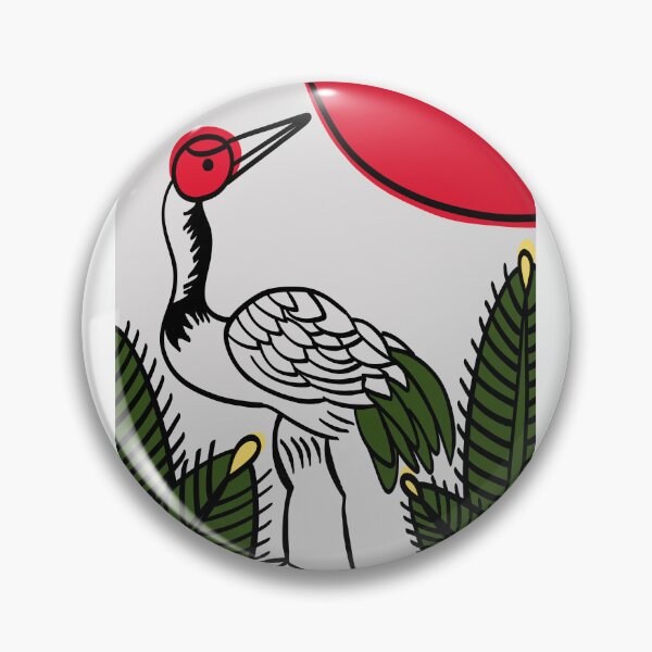 Item preview, Hanafuda Crane and Pine（松に鶴） designed and sold by Shiki-jp-br.