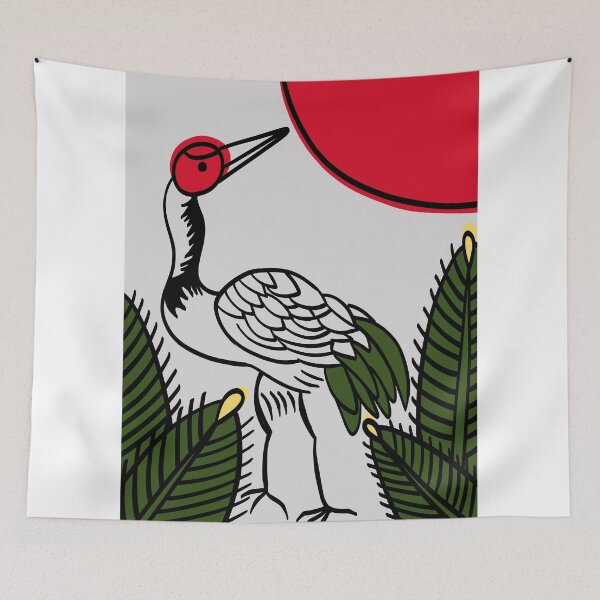 Item preview, Hanafuda Crane and Pine（松に鶴） designed and sold by Shiki-jp-br.