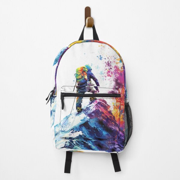 Item preview, Climber reaching summit burst colour Active Outdoors Inspired Art designed and sold by CDC40.
