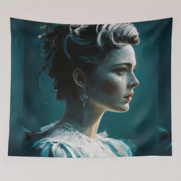 Item preview, Famous Paintings of Women | Moody Cinematic French Woman Portrait Parisian Muse- Oil Painting…Art By Carraann designed and sold by CARRAANN.