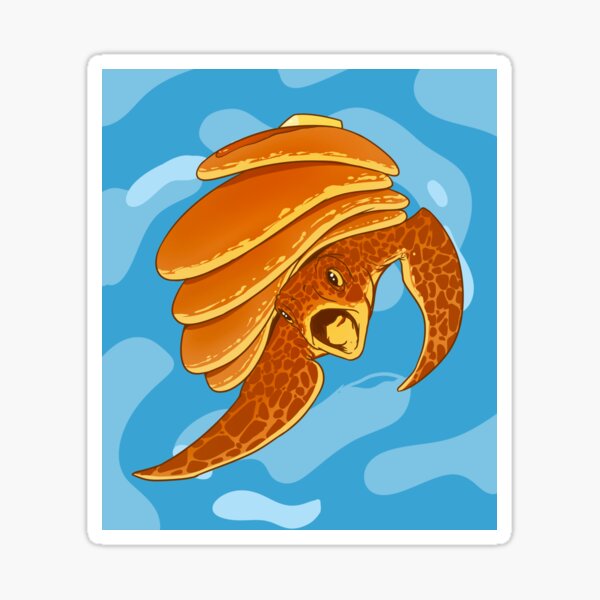 Pancake Turtle food animal- BG II Sticker