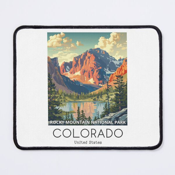 Item preview, A Vintage Travel Illustration of the Rocky Mountain National Park - Colorado - US designed and sold by GoodOldVintage.