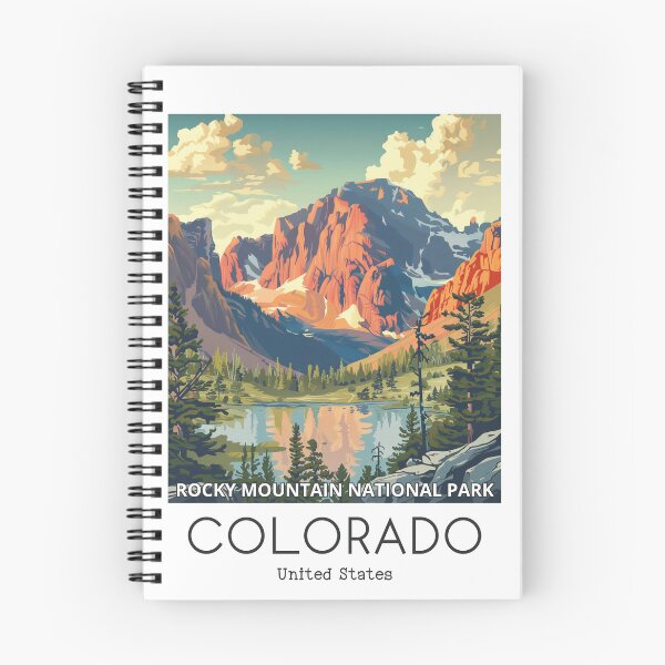 Item preview, A Vintage Travel Illustration of the Rocky Mountain National Park - Colorado - US designed and sold by GoodOldVintage.