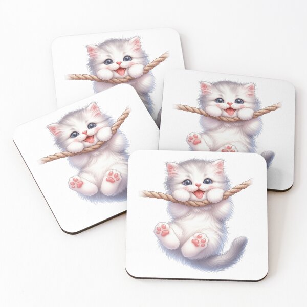 Item preview, Turkish Van Cat Playing on a Rope designed and sold by Truiskatain.