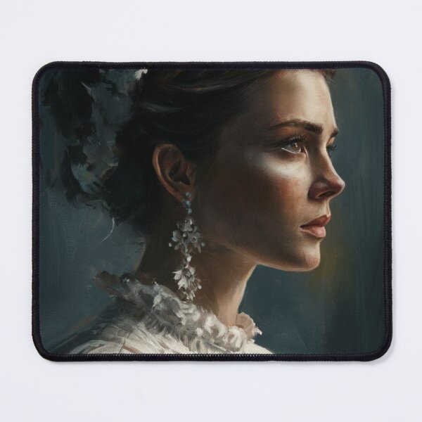 Item preview, Famous Paintings of Women | Moody Cinematic French Woman Portrait Parisian Muse- Oil Painting…Art By Carraann designed and sold by CARRAANN.