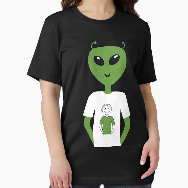 Item preview, Alien with human on T-shirt T-shirt (guy), dark bakgrounds designed and sold by Markadesign.