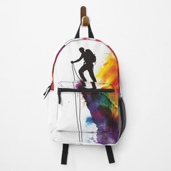 Item preview, Climber reaching summit burst colour Active Outdoors Inspired Art designed and sold by CDC40.