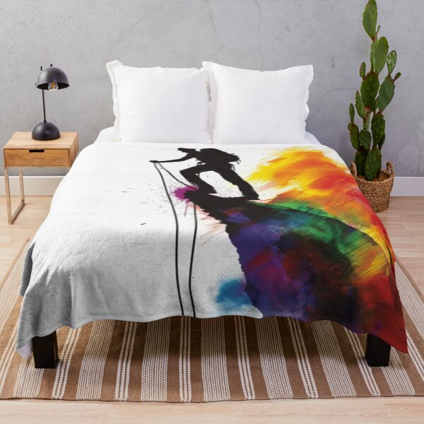 Item preview, Climber reaching summit burst colour Active Outdoors Inspired Art designed and sold by CDC40.