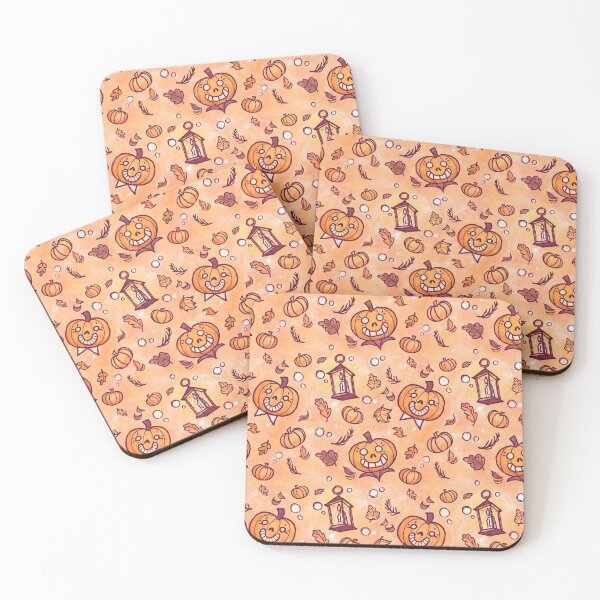 Item preview, Vintage Pumpkin and Lanterns Pattern designed and sold by Stephanie Burtner.