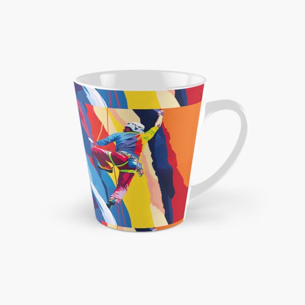 Item preview, Climber tackling challenging route bold colours Active Outdoors Inspired Art designed and sold by CDC40.