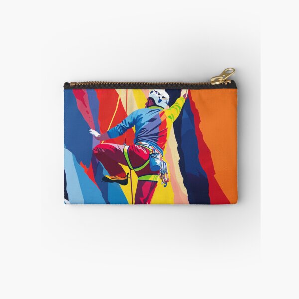 Item preview, Climber tackling challenging route bold colours Active Outdoors Inspired Art designed and sold by CDC40.