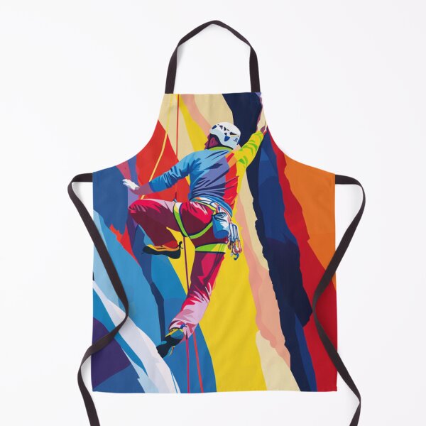 Item preview, Climber tackling challenging route bold colours Active Outdoors Inspired Art designed and sold by CDC40.