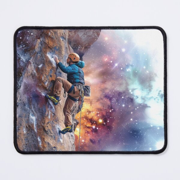 Item preview, Climber tackling challenging route cosmic sky Active Outdoors Inspired Art designed and sold by CDC40.