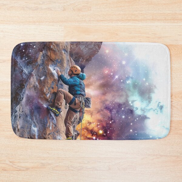 Item preview, Climber tackling challenging route cosmic sky Active Outdoors Inspired Art designed and sold by CDC40.