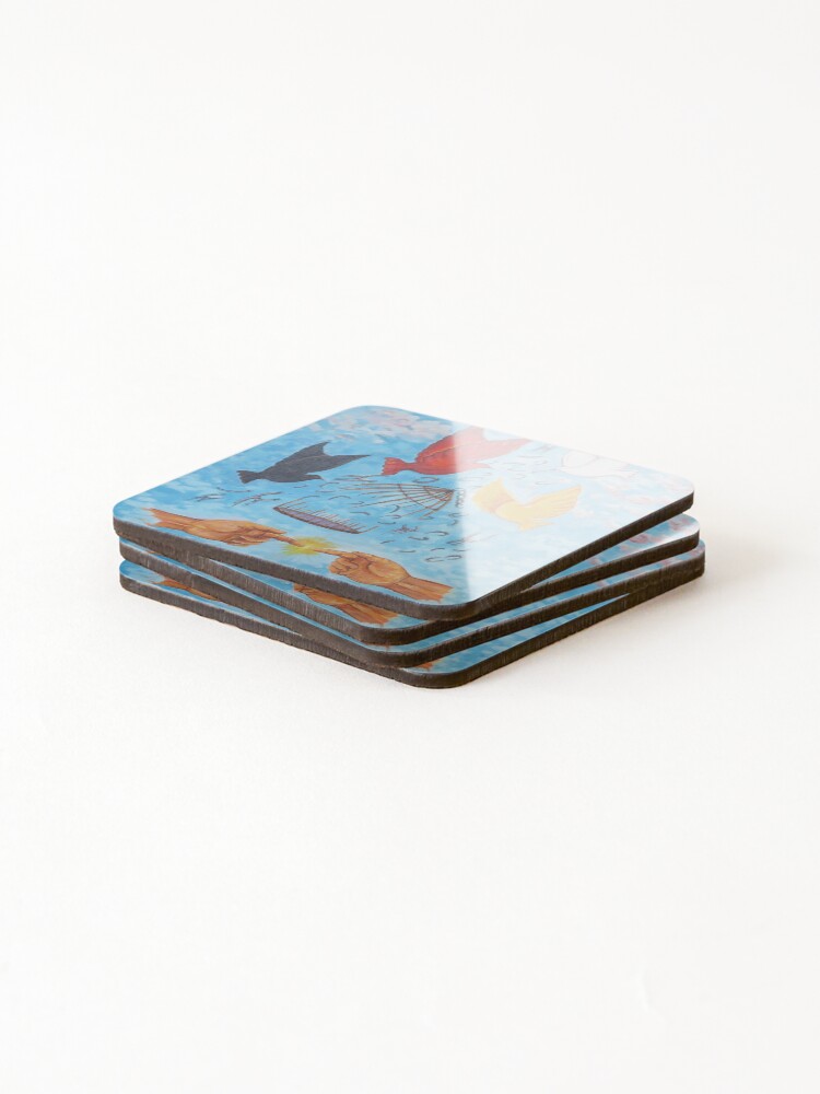 Thumbnail 4 of 5, Coasters (Set of 4), Freedom designed and sold by HopeProject.