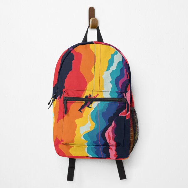 Item preview, Climber tackling challenging route bold colours Active Outdoors Inspired Art designed and sold by CDC40.