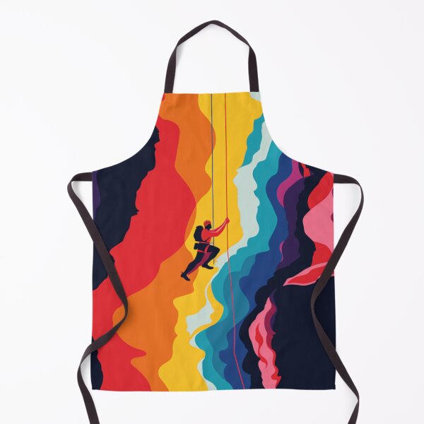 Item preview, Climber tackling challenging route bold colours Active Outdoors Inspired Art designed and sold by CDC40.