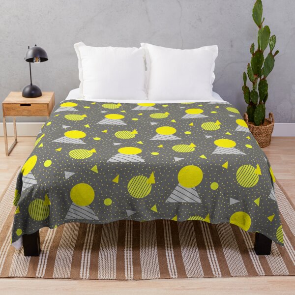 Item preview, Grey Multicolor Memphis Style Seamless Geometric Party Pattern designed and sold by Alchemy-A-La-G.