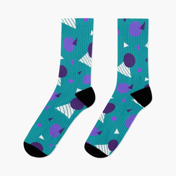 Item preview, Teal Multicolor Memphis Style Seamless Geometric Party Pattern designed and sold by Alchemy-A-La-G.
