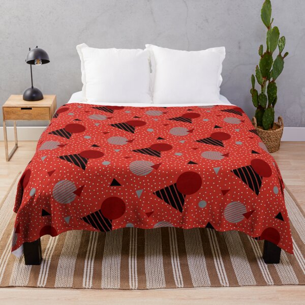Item preview, Red Multicolor Memphis Style Seamless Geometric Party Pattern designed and sold by Alchemy-A-La-G.