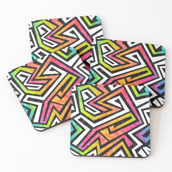 Item preview, Tie Dye Rainbow Graffiti Maze designed and sold by Pink Pineapple Works.