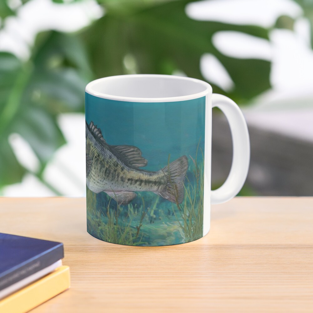 Ideaman Largemouth Bass Ceramic Coffee Mug American Exploration 4 ¾”