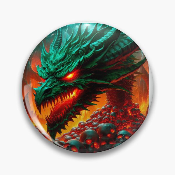 Item preview, dragon on skulls designed and sold by adiel14.