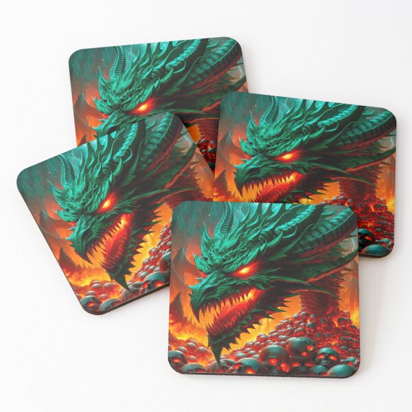 Item preview, dragon on skulls designed and sold by adiel14.