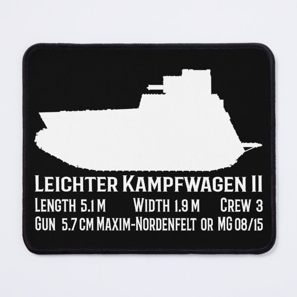 Item preview, LK Leichter Kampfwagen II German WWI Tank Information Silhouette designed and sold by MilitaryMart.